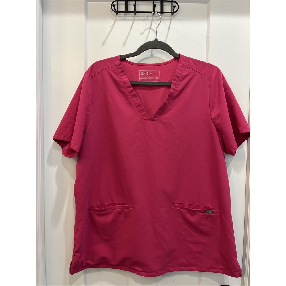 Figs Technical Collection Women Sz XL Pink Casma Scrub Top Style FW1100